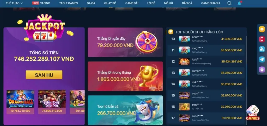 Lợi ích khi chơi nổ hũ tại 868vip1